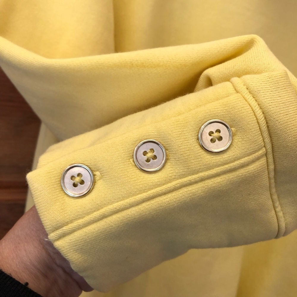 TALBOTS / FUNNEL NECK SWEATSHIRT/ Yellow / size Large - Picture 6 of 12